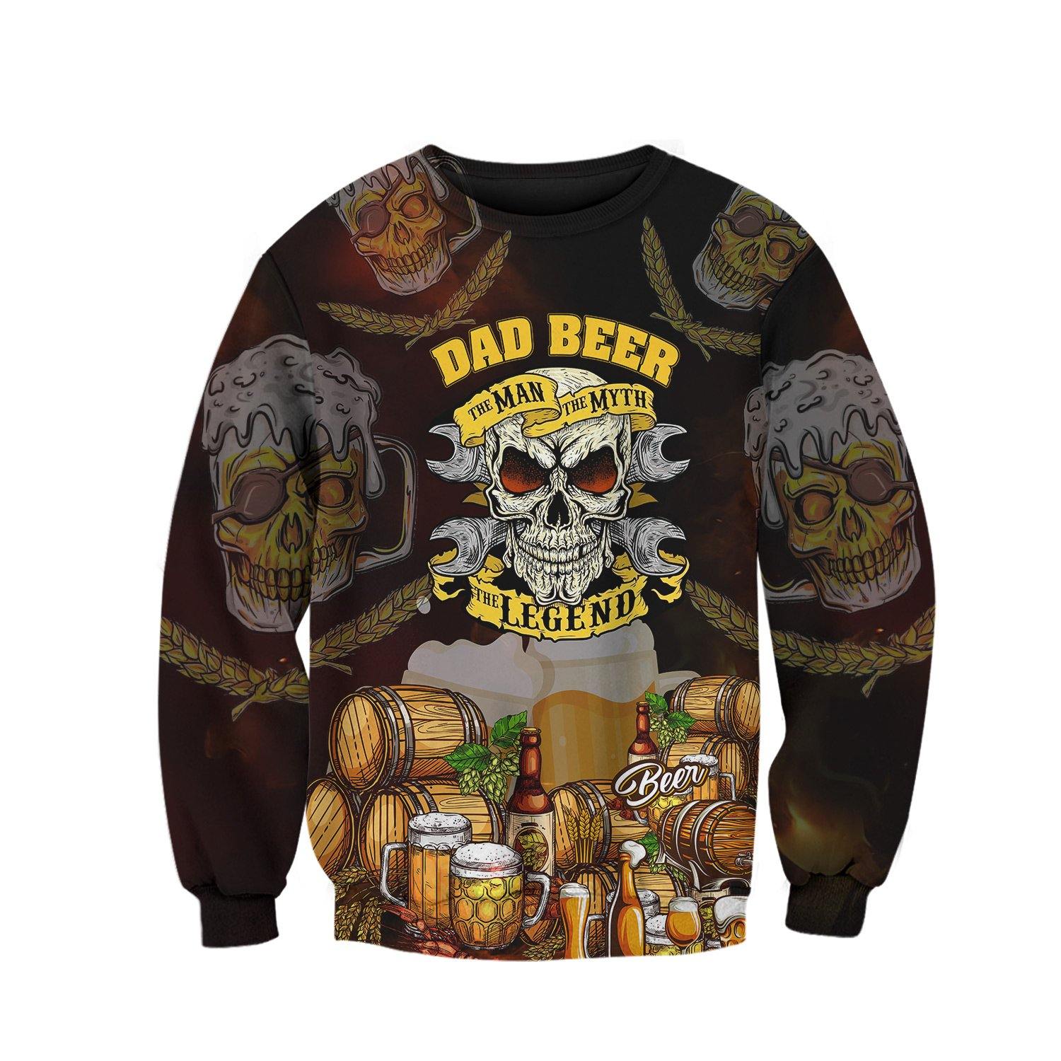 Dad Beer The Legend Beer For Christmas 3D T-Shirt Sweatshirt photo