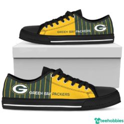 Green Bay Packers Low Top Shoes - Women's Shoes - Black
