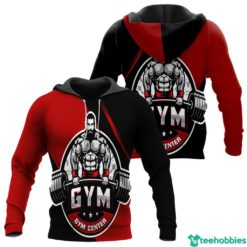 Gym Center Gym Lover All Over Print 3D Hoodie - 3D Hoodie - Black