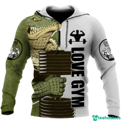 Gym Know Your Limit Crush Them! Gym Crocodile Love Gym All Over Print 3D Shirt - 3D Hoodie - Green
