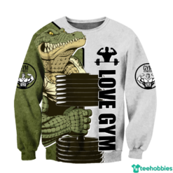 Gym Know Your Limit Crush Them! Gym Crocodile Love Gym All Over Print 3D Shirt - 3D Sweatshirt - Green