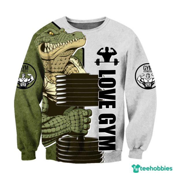 Gym Know Your Limit Crush Them! Gym Crocodile Love Gym All Over Print 3D Shirt - 3D Sweatshirt - Green