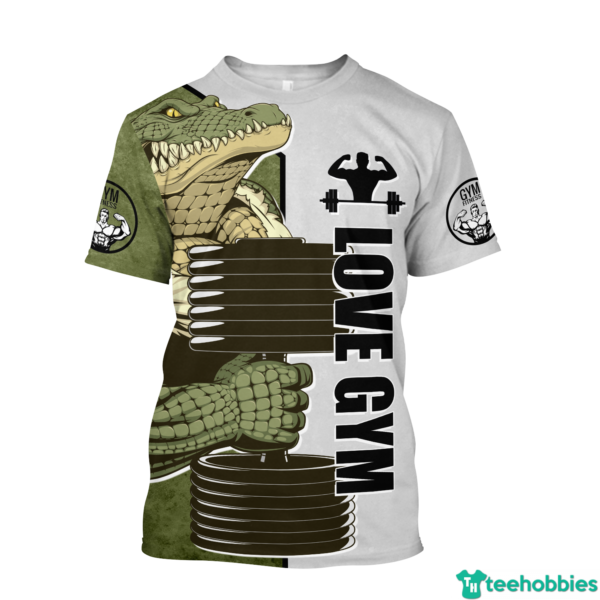 Gym Know Your Limit Crush Them! Gym Crocodile Love Gym All Over Print 3D Shirt - 3D T-Shirt - Green