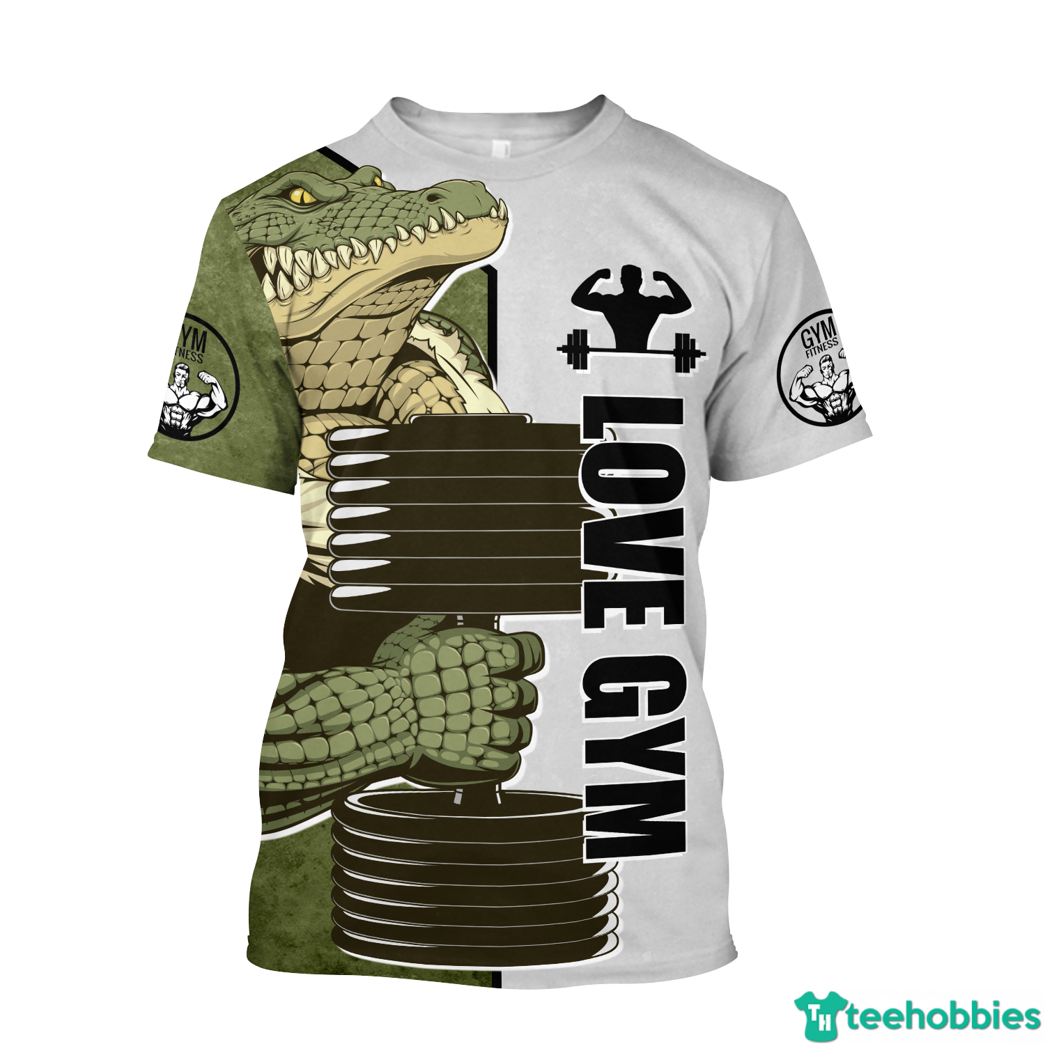 Gym Know Your Limit Crush Them! Gym Crocodile Love Gym All Over Print 3D Shirt photo