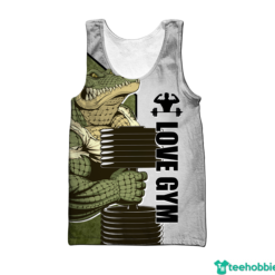 Gym Know Your Limit Crush Them! Gym Crocodile Love Gym All Over Print 3D Shirt - Hollow Tanktop - Green