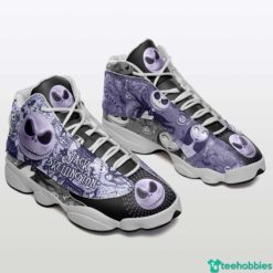 Happy Halloween Jack Skellington Air Jordan 13 Shoes - Women's Air Jordan 13 - Purple