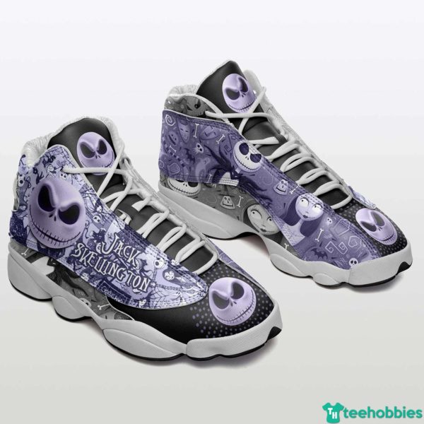 Happy Halloween Jack Skellington Air Jordan 13 Shoes - Men's Air Jordan 13 - Purple
