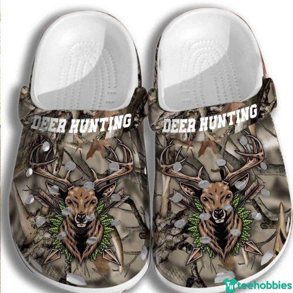 Hunter Clog Deer Hunting Father Gift Clog Shoes - Clog Shoes - Gray