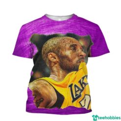 Kobe Bryant Painting Purple Gold 3D Print Shirt - 3D T-Shirt - Purple