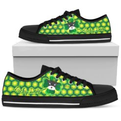 Lucky Dog Happy Patrick's Day Low Top Shoes - Men's Shoes - Black