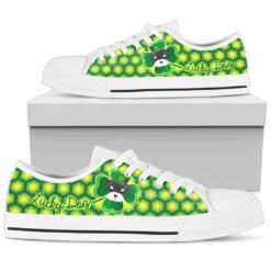 Lucky Dog Happy Patrick's Day Low Top Shoes - Men's Shoes - White