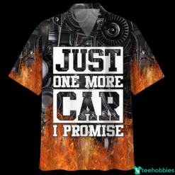Mechanic Just One More Car I Promise Aloha Hawaiian Shirt - Short-Sleeve Hawaiian Shirt - Black