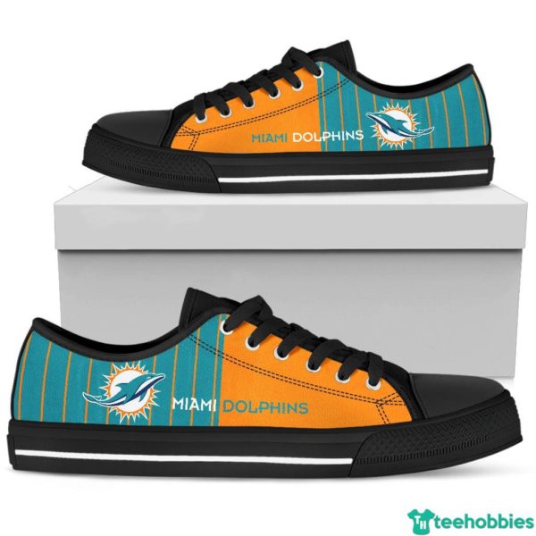 Miami Dolphins Low Top Shoes - Men's Shoes - Black