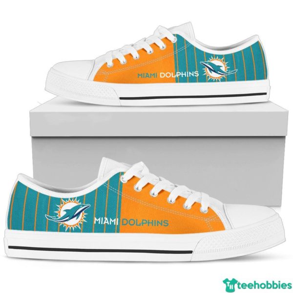 Miami Dolphins Low Top Shoes - Women's Shoes - White