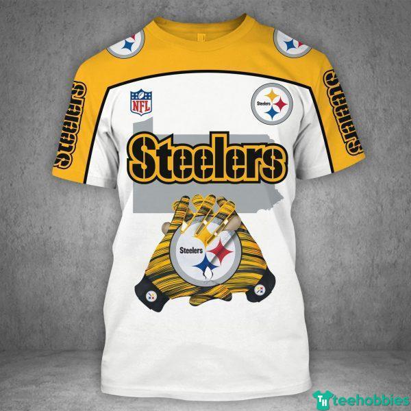 NFL Pittsburgh Steelers All Over Print 3D Shir - 3D T-Shirt - Yellow