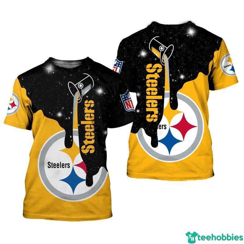 NFL Pittsburgh Steelers Fans All Over Print 3D T-Shirt Hoodie Zip Hoodie - 3D T-Shirt - Yellow