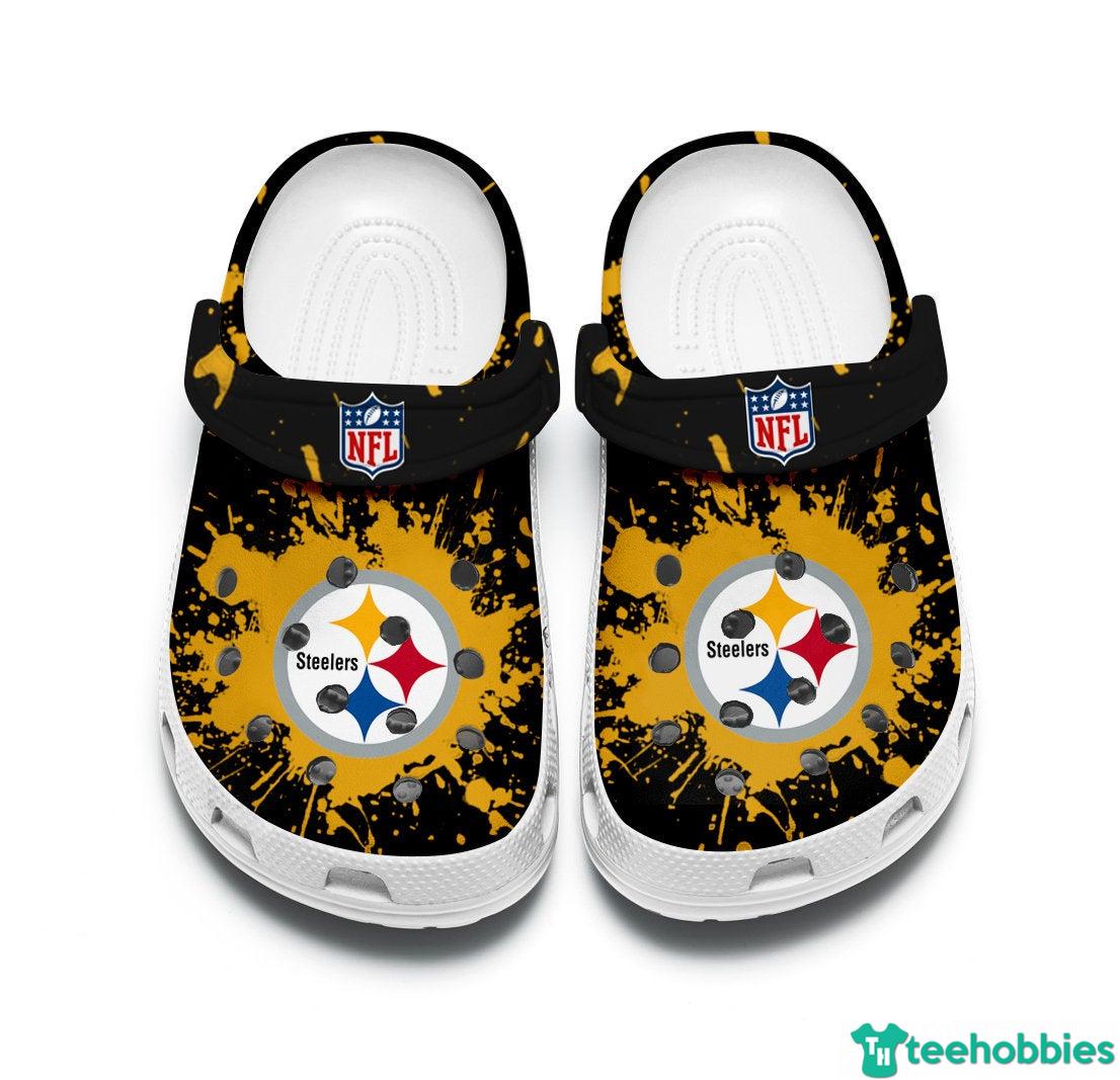 Pittsburgh Steelers For NFL Fans Clog Shoes - Clog Shoes - Black