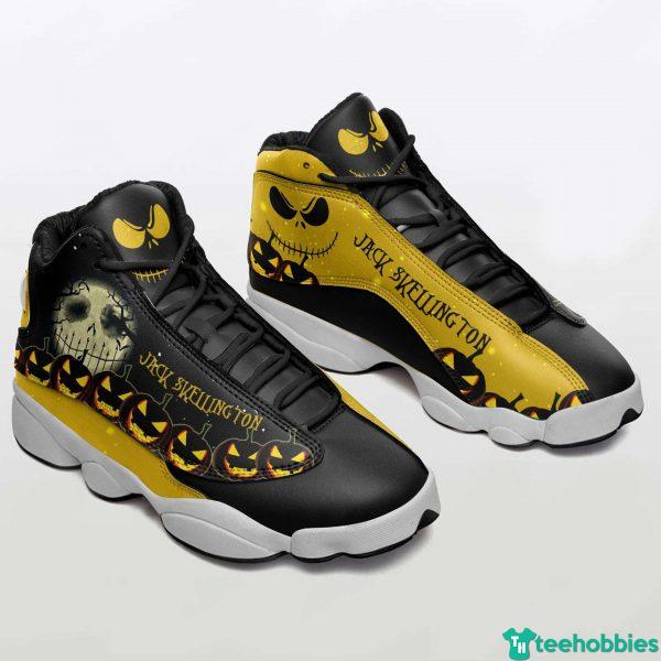 Pumpkin Halloween Jack Skellington Air Jordan 13 Shoes - Men's Air Jordan 13 - Black