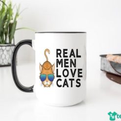 Real Men Love Cats Coffee Mug - Mug 15oz - Black
