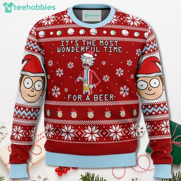 rick and morty time for a beer christmas sweater for men women 1 sdtEz 600x600px Rick And Morty Time For A Beer Christmas Sweater For Men Women