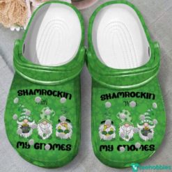 Shamrockin With My Gnome Patrick’s Day Clog Shoes - Clog Shoes - Green