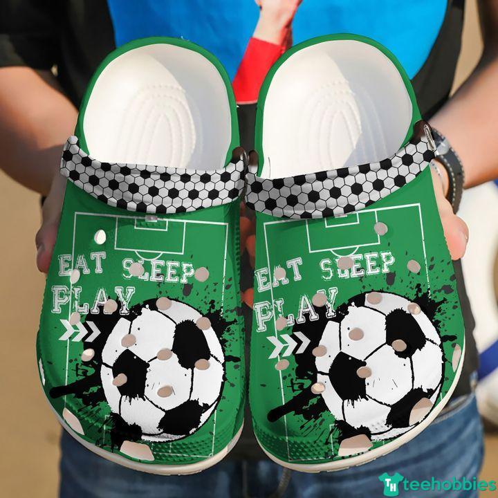 Soccer Eat Sleep Play Comfortable For Mens Womens Clog Shoes - Clog Shoes - Green