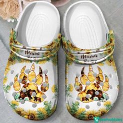 Sunflower Mama Bear Mother’s Day Clog Shoes - Clog Shoes - Yellow