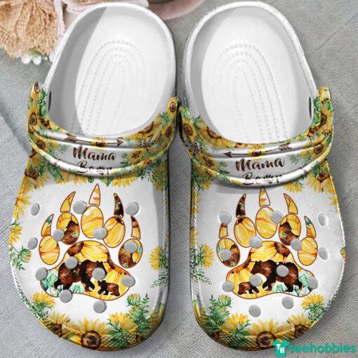 Sunflower Mama Bear Mother’s Day Clog Shoes photo