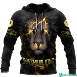 The King, Tmarc Tee November Lion Unisex 3D All Over Print - 3D Hoodie - Black