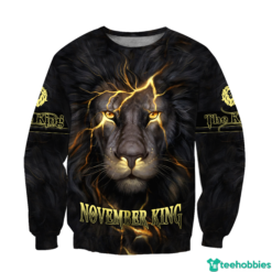 The King, Tmarc Tee November Lion Unisex 3D All Over Print - 3D Sweatshirt - Black