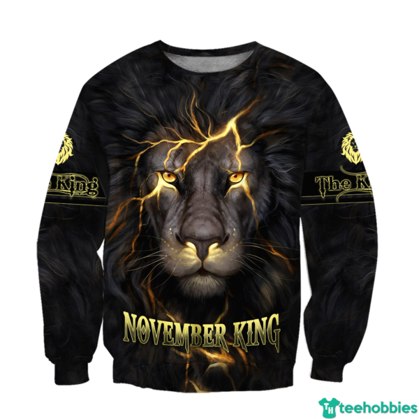 The King, Tmarc Tee November Lion Unisex 3D All Over Print - 3D Sweatshirt - Black