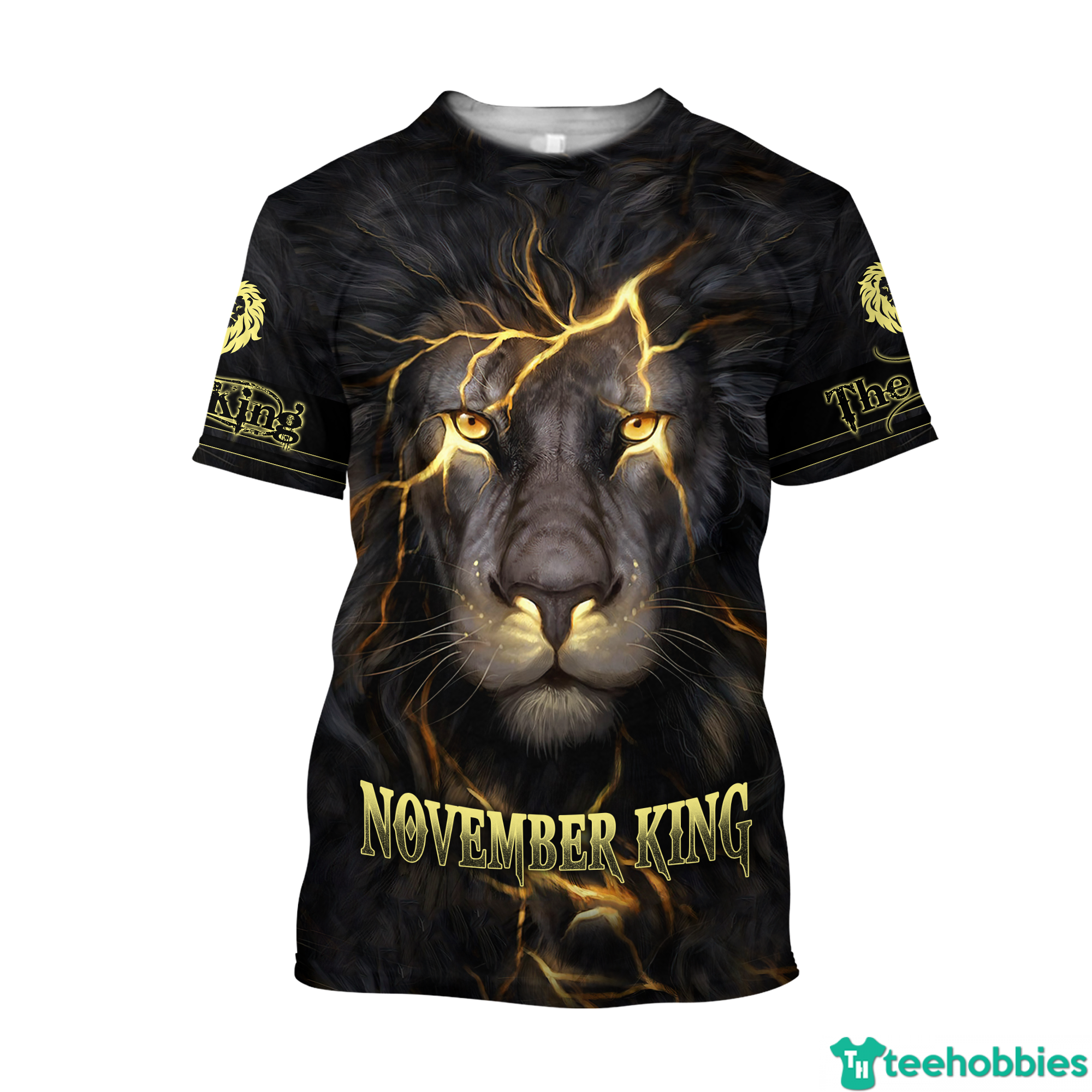 The King, Tmarc Tee November Lion Unisex 3D All Over Print - 3D T-Shirt - Black