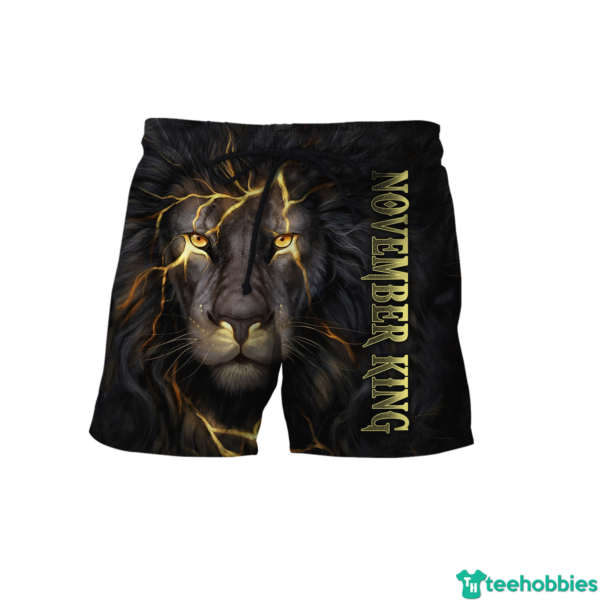 The King, Tmarc Tee November Lion Unisex 3D All Over Print - Short Pant - Black