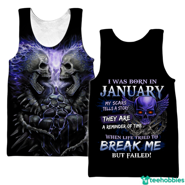 Tmarc Tee January Guy Unisex 3D All Over Printed - Hollow Tanktop - Black
