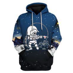 Astronaut And Space Christmas Gift 3D Hoodie - 3D Hoodie - Navy