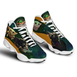 Baby Yoda From Star Wars Air Jordan 13 Shoes - Men's Air Jordan 13 - Green