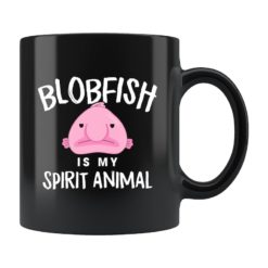 Blobfish Is My Spirit Animal Funny Coffee Mug - Mug 15oz - Black