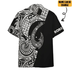 Custom Name Go Fishing Hawaiian Shirt And Short Pant - Hawaiian Shirt - Black