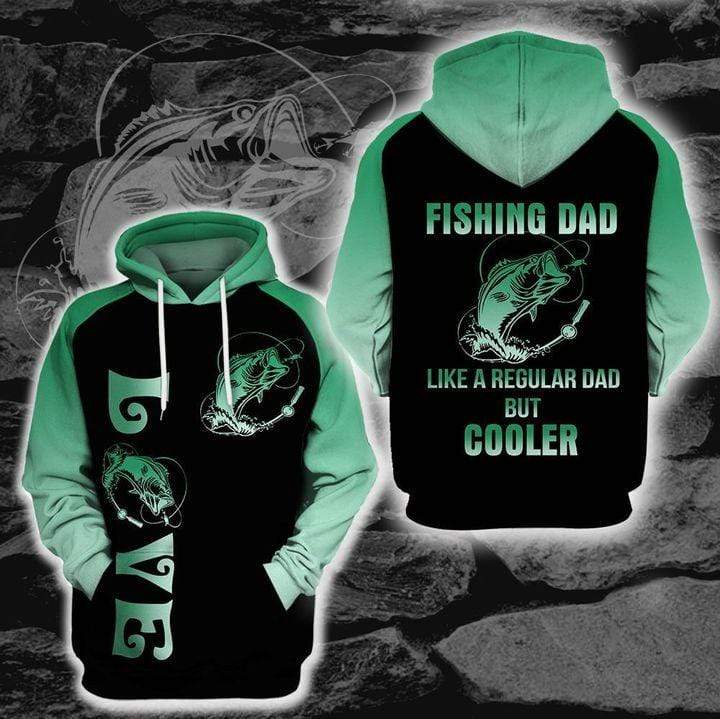 Fishing Dad Like A Regular Dad But Cooler 3D Hoodie - 3D Hoodie - Black