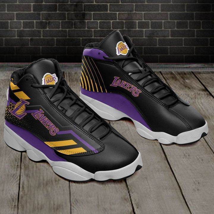 Los Angeles Lakers Air Jordan 13 Shoes Gift For Men And Women photo