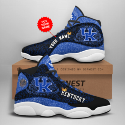 Personalized Name Kentucky Wildcats Air Jordan 13 Shoes - Men's Air Jordan 13 - Blue