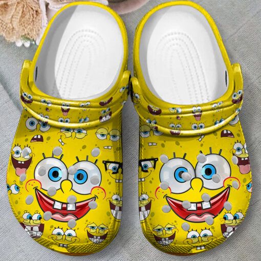 Spongebob Funny Spongebob Clog Shoes - Clog Shoes - Yellow