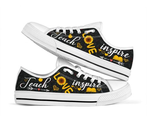 Sunflower Teach Love Inspire Low Top Shoes - Men's Shoes - Black