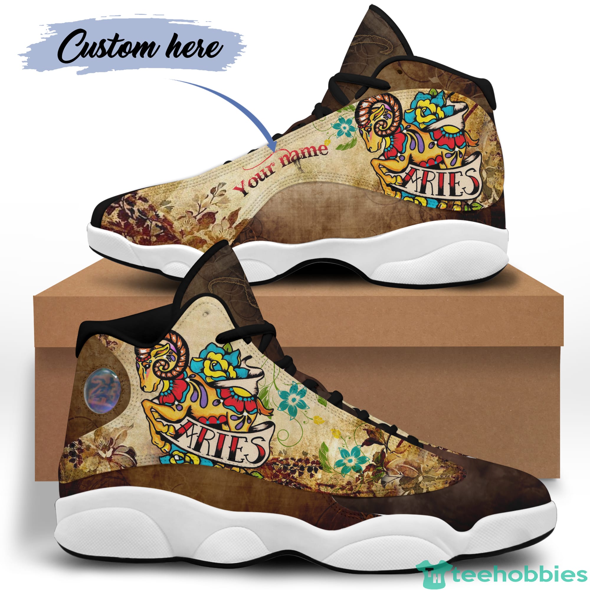 Aries Birthday Gift Personalized Name Personalized Name Air Jordan 13 Shoes SKU-88