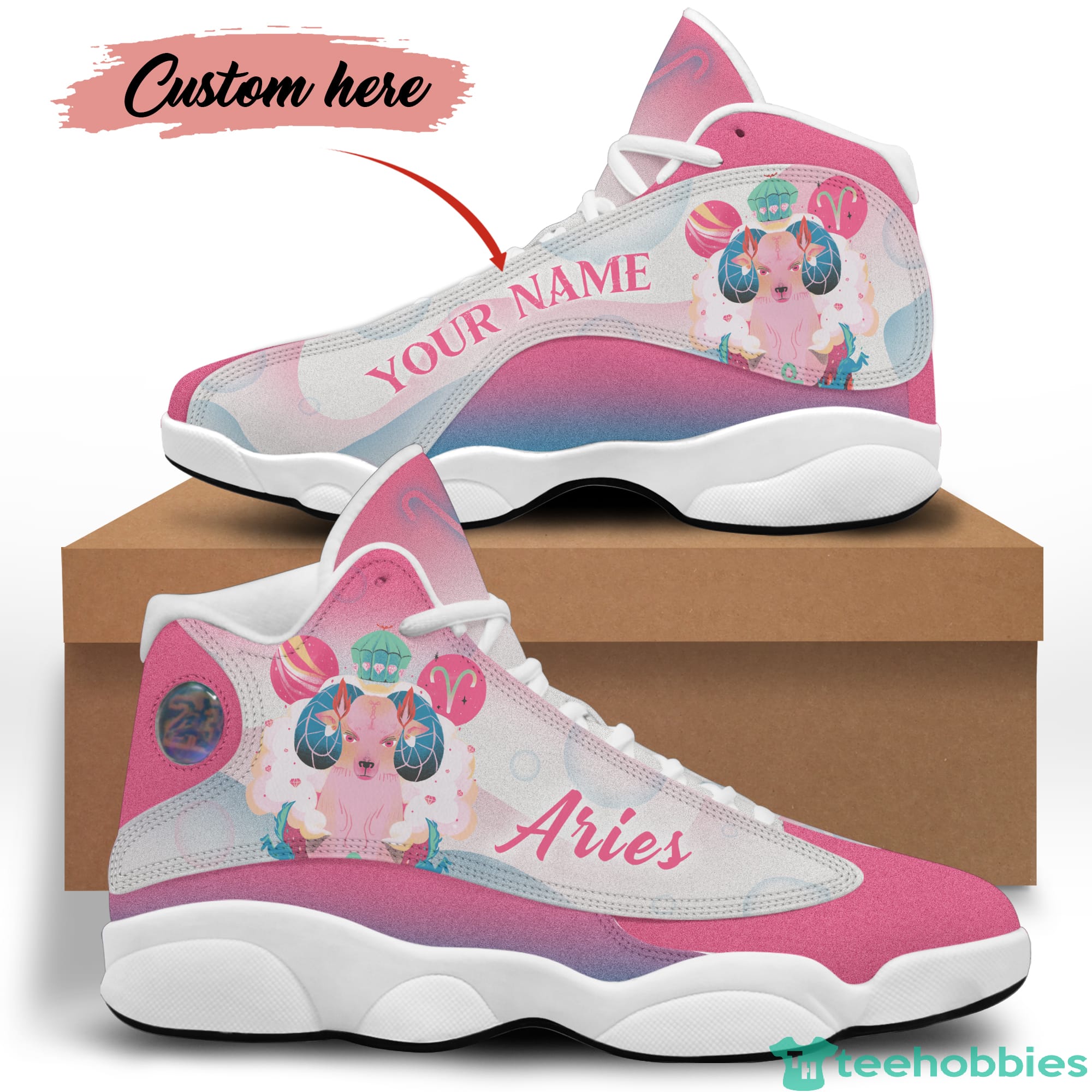 Aries Birthday Gift Personalized Name Personalized Name Air Jordan 13 Shoes SKU279