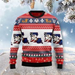 Awesome Louisiana Ugly Christmas Sweater - AOP Sweater - Red