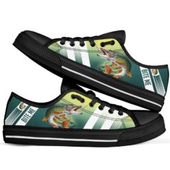 Bite Me Fishing Lover Low Top Shoes - Men's Shoes - Green