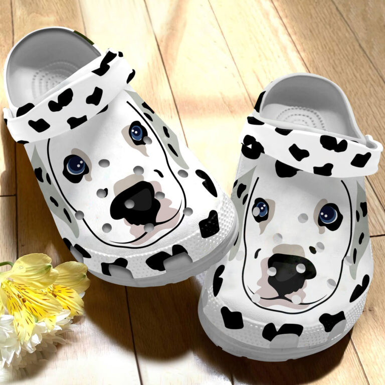 Dog Lover Dalmatian Dog Clog Shoes - Clog Shoes - White