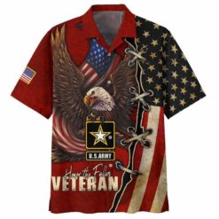 Honor The Fallen Veteran Gift For Dad Hawaiian Shirt - Short-Sleeve Hawaiian Shirt - Red