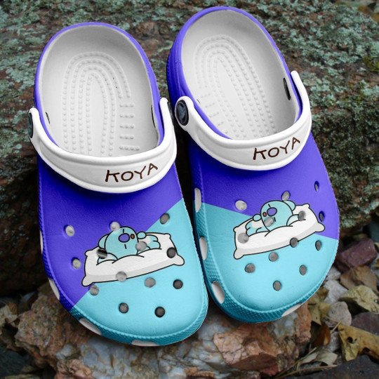 Jungkook Cute Bear Koya Unisex Clog Shoes - Clog Shoes - Blue